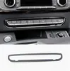Calcomanías de decoración de marco de botón de consola central, estilo de coche para Audi Q5 FY 2018 2019, accesorios interiores de acero inoxidable