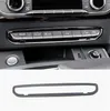 Center Console Button Frame Decoration Decals Car Styling för Audi Q5 FY 2018 2019 Rostfritt stål Interiör Tillbehör209Q