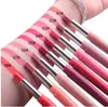 Fröken Rose 2 i 1 läppfodral penna 8 färg läppstift läpp skönhet smink vattentät naken färg kosmetik lipliner penna partip läpp pinne