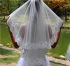 New Best Selling Fashion Elegant White Ivory Wrist Length Two Layer Alloy comb Lace Applique Edge Bridal Veils Meidingqianna Brand