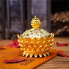 Alloy Hollow Incense Burner Aromaterapy Furnace Lotus Shaped Incense Burner Home Alloy Antik Rökelse Burners 6 Mönster