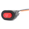 Smart Motorcycle Hazard Light Switch Button Double Warning Flasher Emergency Signal W/3 Wires Lock For Motor ATV Bike