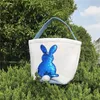 Meerjungfrau Pailletten Ostern Korb Leinwand Kaninchen Taschen Bunny Aufbewahrungstasche DIY süße Ostern Geschenk Handtasche Kaninchen Ohren legen Ostereier Körbe