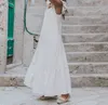 Frauen 2020 Sommer Rüschen Sommerkleid Frauen Bohemian Solide Maxi Kleid Beiläufige Lose Weibliche Ärmellose Robe Lange Vestidos Plus Größe