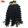 Afro Deep Curly bulkhår för flätning 3st Lot 150g Virgin Human Hair Afro Deep Curly Hair Bulk Extensions Without WeFT211i