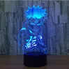 Naruto Anime 3d Night Light Creative Illusion 3D LED LED 7 CORA TRABALHO DE COLA