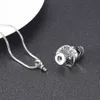 Punk Skeleton Stainless Steel Cool Men Cremation Necklace Memorial Ashes Holder Funeral Urn Pendant Keepsake Jewelry293A