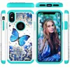 2 1 Kristal Elmas Baykuş Çiçek Kelebek Darbeye Hard PC TPU Zırh Kılıf iPhone 11 Pro X XS Max XR Samsung Galaxy S10E Not 10 Artı İçin