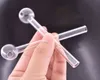 4 pouces pas cher Pyrex verre brûleur à mazout tuyau clair verre main tabac tuyau verre Tube huile ongles tuyaux pour fumer