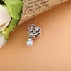 100% Solid 925 Sterling Silver Sommarsamling Openwork Seahorses Heart Charm Bead Passar European Pandora Smycken Charm Armband