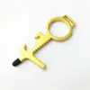 No Touch Hands Metal Door Opener Keychain with Rubber Tipped Protective Hygiene Promotional Gift for Her1888289