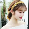 22021 Popular Female New Plain Color Hair South Korea Simple Sweet Face Pearl Bandeau Clip