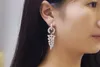 Fashion- Zirconia Hiphop Earrings For Women Brand Designer Fashion CZ Earring 18K Gold Plated Wedding Jewelry Wholesale