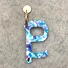 13Styles Portable Keychain No-Touch Hiss Knapp Verktyg Kontaktlös EDC Dörröppnare Key Tool Sunflower Leopard Tryckt Keychain GGA3445