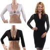 accessori coprimanica da donna elegante maglia a maniche lunghe con bottoni sul davanti maglietta a maniche lunghe nere maniche bianche coprispalle