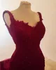 Bourgogne Vin Rouge Roues de mariée Sirène 2019 Sweetheart Dentelle Appliques Coloré Robes de mariée gothique colorée Non White Vestidos de Novia Couture