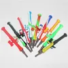 RPG shape Silicone Nectar Pipe Hookahs Equipped with 10mm Titanium Tip Concentrate Dab Straws Silicon Oil Rigs Vapor Straw Pipes