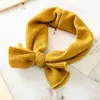 Baby Knitting Bow Fasce Fashion Designer Girls Soft Head Band Accessori per capelli in tinta unita di lusso per bambini