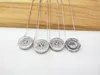 New Design jewelry silver Color micro pave Cubic Zircon cz crystal Alphabet Letter pendants necklace NK430