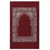 Tapis de prière musulman imperméable portable pour Ramadan, tapis avec boussole, motif rétro, décoration de vacances islamiques, cadeau de poche 240m