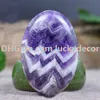 10 SZTUK 60 * 40mm Gładki Naturalny Banded Amethyst Lapis Labradoryte Masaż Kamienie do spa Profesjonalne lub Domowe, Relaksujące, Uzdatnienie, Ulga bólu