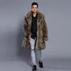 Męskie Kurtki Męskie Kurtka Płaszcz Ciepłe Zimowe Grube Płaszcz Faux Fur Parka Outwear Cardigan Moda Męska Odzież Plus Size1