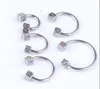 50pcslot mix 810mm Body Piercing Jewelry stainless steel dice nose ring horseshoe ring3273209