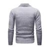 Men's Sweater Youth Autumn and Winter Casual Solid Color Plus Velvet Thickening Men's Stand Collar Long-sleeved Cardigan