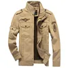 송 스탠딩 남성용 두꺼운 면화 재킷 옷깃 카모 군사 파일럿 남성 재킷 작업 자켓 M-3XL 가을 겨울 새로운