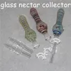 Concentré de narguilé Dab Straw Pipes Kit NC en verre avec embouts à quartz Plates-formes pétrolières Pipe à fumer Accessoires de fumée