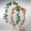 Sztuczny eukaliptus liść kwiat winorośl 74,8 "symulacja ekologiczna jabłko rattans roślin dla domów ślubnych