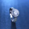 choucong Brand ring Pave Setting Diamond Crystal 925 sterling silver Engagement Wedding Band Rings For Women Fashion jewelry