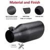 Car Universal BoltOn stainless steel Diesel Exhaust Muffler Tip Black or Siliver Color Rolled End Angle Cut Tail Pipe Trim7483499