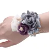 Bukiety ślubne dla Brides / Flower Girls Wrist Flowers Flower Broszka Brouch Bukiet Do Druhna Odzież Nadgarstek Worki