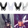 Bar lapin Femmes Fille Sexy Lapin Oreilles Masque Mignon Lapin Longues Oreilles Bondage Masque Halloween Mascarade Parti Cosplay Costume Props Livraison Gratuite