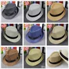 2019 Mode Mannen Dames Straw Hoeden Zachte Fedora Panama Hoeden Outdoor Stingy Brim Caps 8 Kleuren