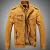 Hot selling!Brand Designer Men Leather Jacket Coat Fashion Stand Collar Slim Fit Thick Fleece Men Jackets For Autumn Winter