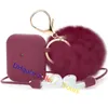 Pour Airpods étui doux mignon Silicone housse de protection avec pompon boule de fourrure porte-clés écouteurs accessoires pour Apple Airpods 2 1