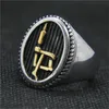 5PCS Rozmiar 7-14 Złote srebrne tatuaż pierścień narzędzi 316L Stal nierdzewna Man Boy Fashion Farber Salon Biker Ring192l