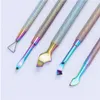 Cameleon Double End Nail Art Pusher Gel Polski Martwych Remover Manicure Cutter Spoon Spoon Pusher Nail Tool New