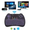 Rainbow Backlit H9 Draadloze Afstandsbediening 2.4GHz Fly Air Mouse Backlight QWERTY-toetsenbord Touchpad voor PC Android Tv Box