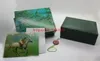 Ücretsiz kargo Lüks izle Erkek rolex Izle Kutusu Orijinal Iç Dış Kadının Saatler Kutuları Erkekler Kol Saati Yeşil kutu kitapçık kartı