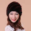 Frauen kappe mode-accessoires neue Weben pelz hüte qualität mode hut frauen winter warme mütze 100% pelz Kostenloser Versand