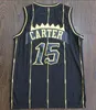 Toptan Erkek Spor Tracy McGrady 1. Jersey Beyaz Mor Siyah / Altın Vince 15 # Carter Jersey Penny 1 # Hardaway Formalar Dikişli S-XXL