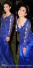 Royal Sexy Charming Blue Open Back Sirène Robe de soirée Appliques de lacet Long Manches Longues Viens de fête Prom Vestidos de Soberee