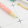 21 Färg Creative Diy Metal Ballpoint Pennor Bröllopsgåva Självfyllda Penskolan Brevpapper Kontorsmaterial Skriver Gift