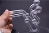 Clear Visible snake type oil burner pipe thick pyrex glass smoking pipe cheap hand smoking water bongs oil rig pipe