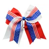 Bandas para el cabello Bandera americana Swallowtail Bow Strip Stars Banda elástica para el cabello Arco grande Titular de cola de caballo Accesorios para el cabello de moda 6 diseños DHW3625