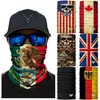 66 Styles Mexico National Flag Seamless Skull 3D Magic headscarf Riding Headgear Mask Collar Sunscreen Fishing Camouflage Mask ZZA891 100Pcs