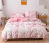 Ensembles de literie motif marbre ensembles de literie ensemble de housse de couette simple reine roi taille couette ensembles lit housse de couette drap plat cas